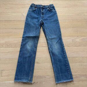 Vintage Levi's Orange Tab Button Fly Blue Denim Womens 22x28